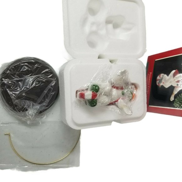 Vintage 1989 Hallmark Peppermint Clown Porcelain Christmas Tree Ornament Circus - Picture 3 of 7